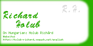 richard holub business card